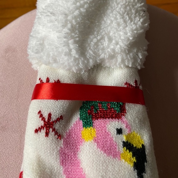 Cozy Flamingo π¦©π Socks NWT π3 items for $20π - Picture 2 of 5